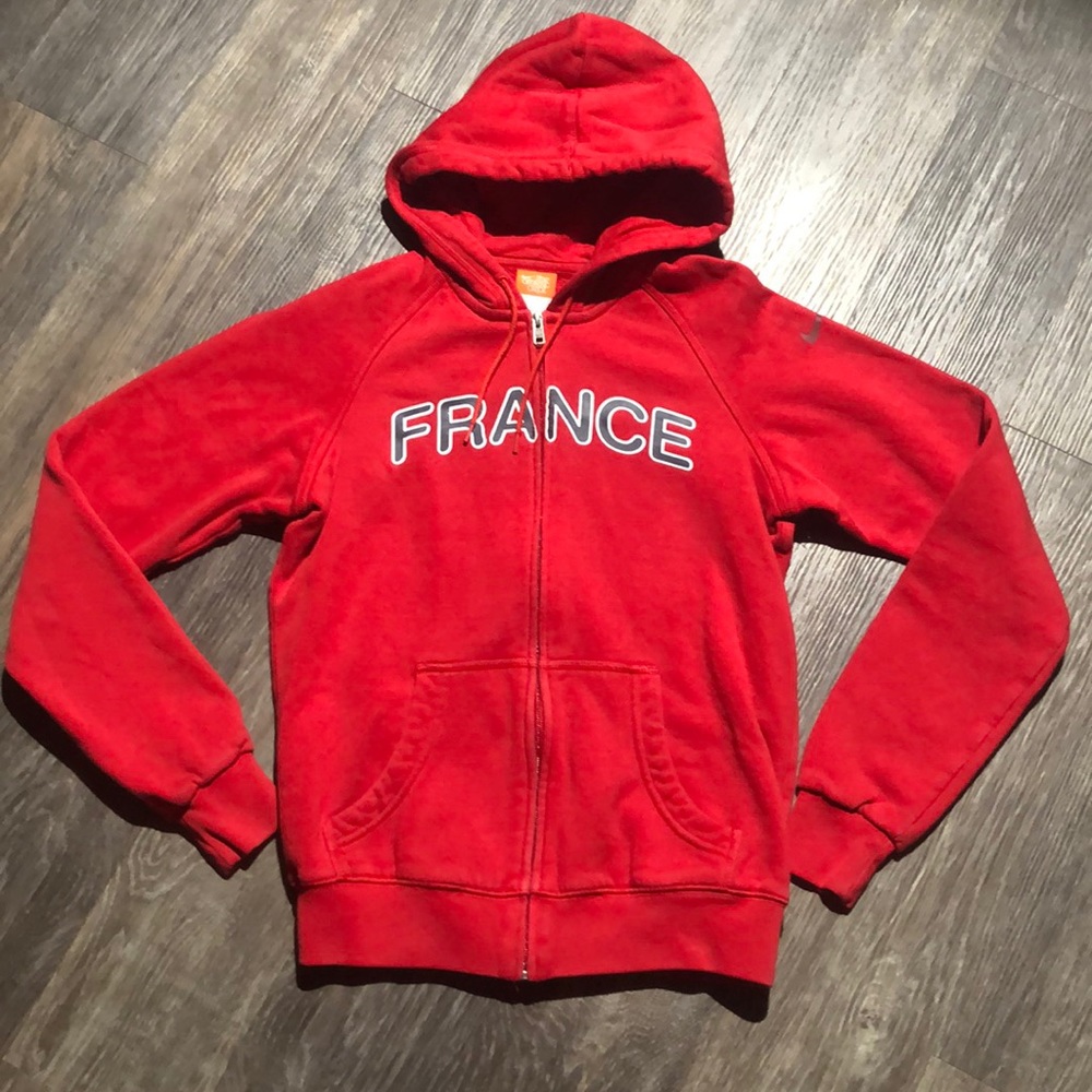 Women’s Nike France Zip up Hoodie Sweatshirt  Sz M